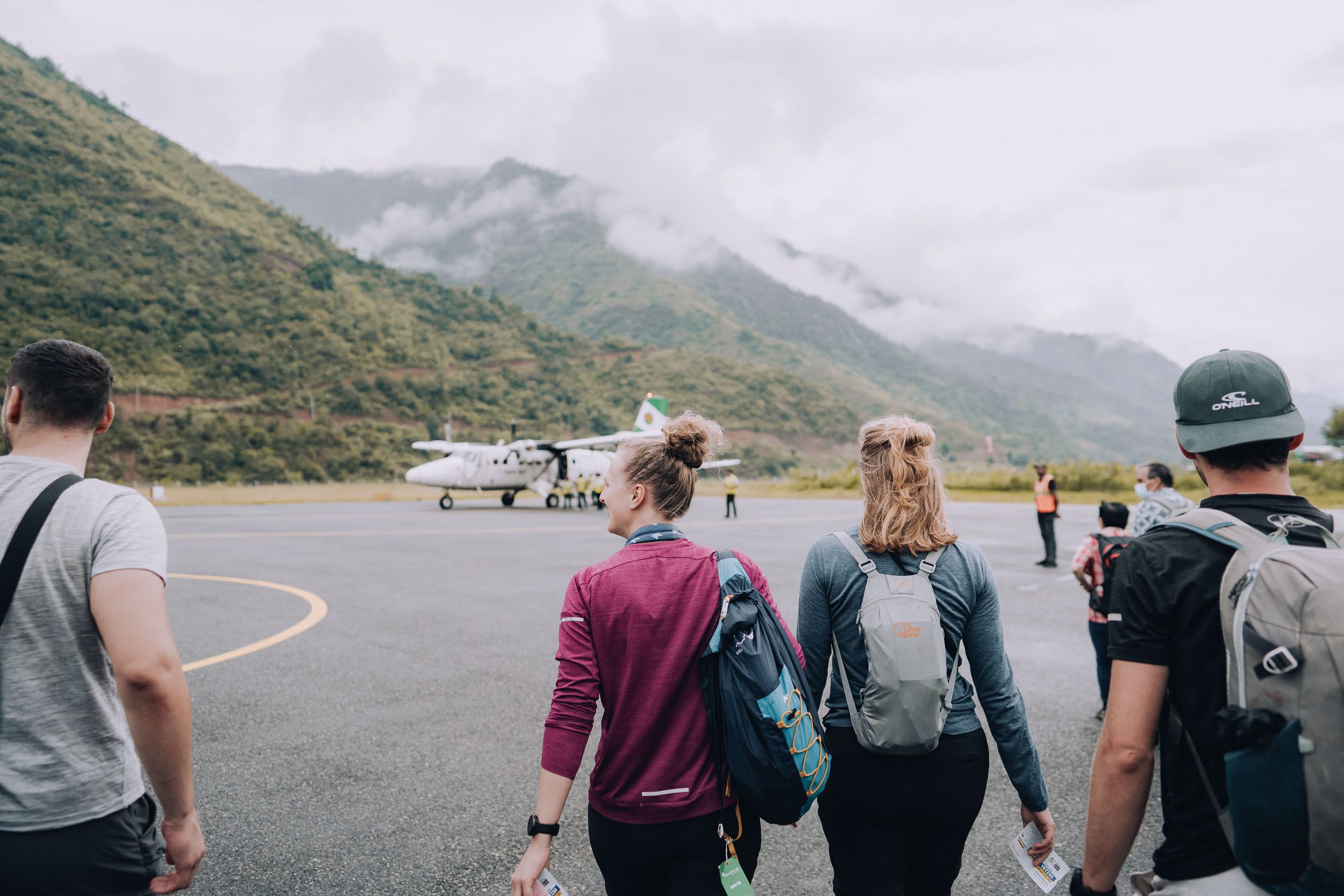 Finally boarding the flight to Lukla.