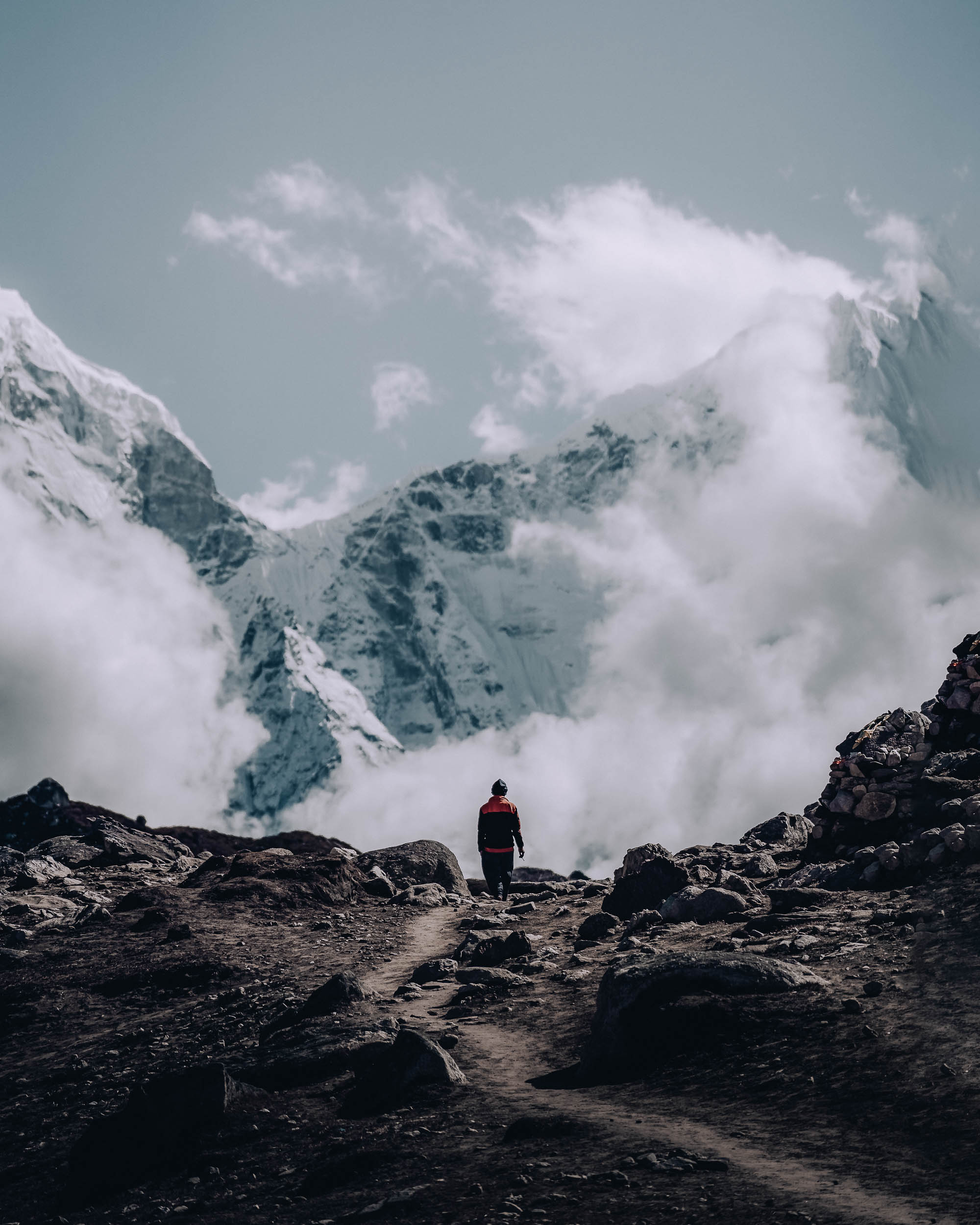 Man standing in awe