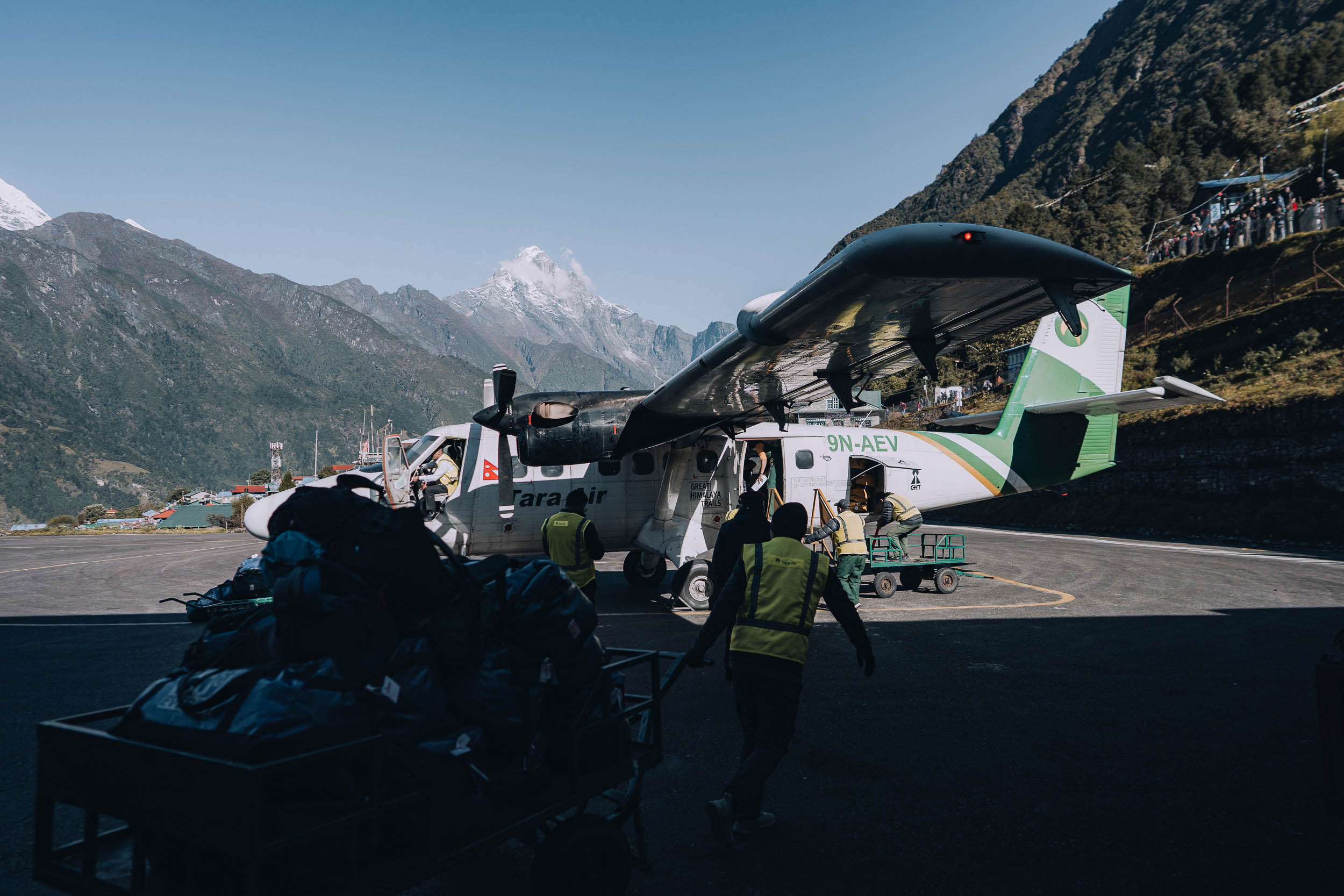 leaving lukla airport