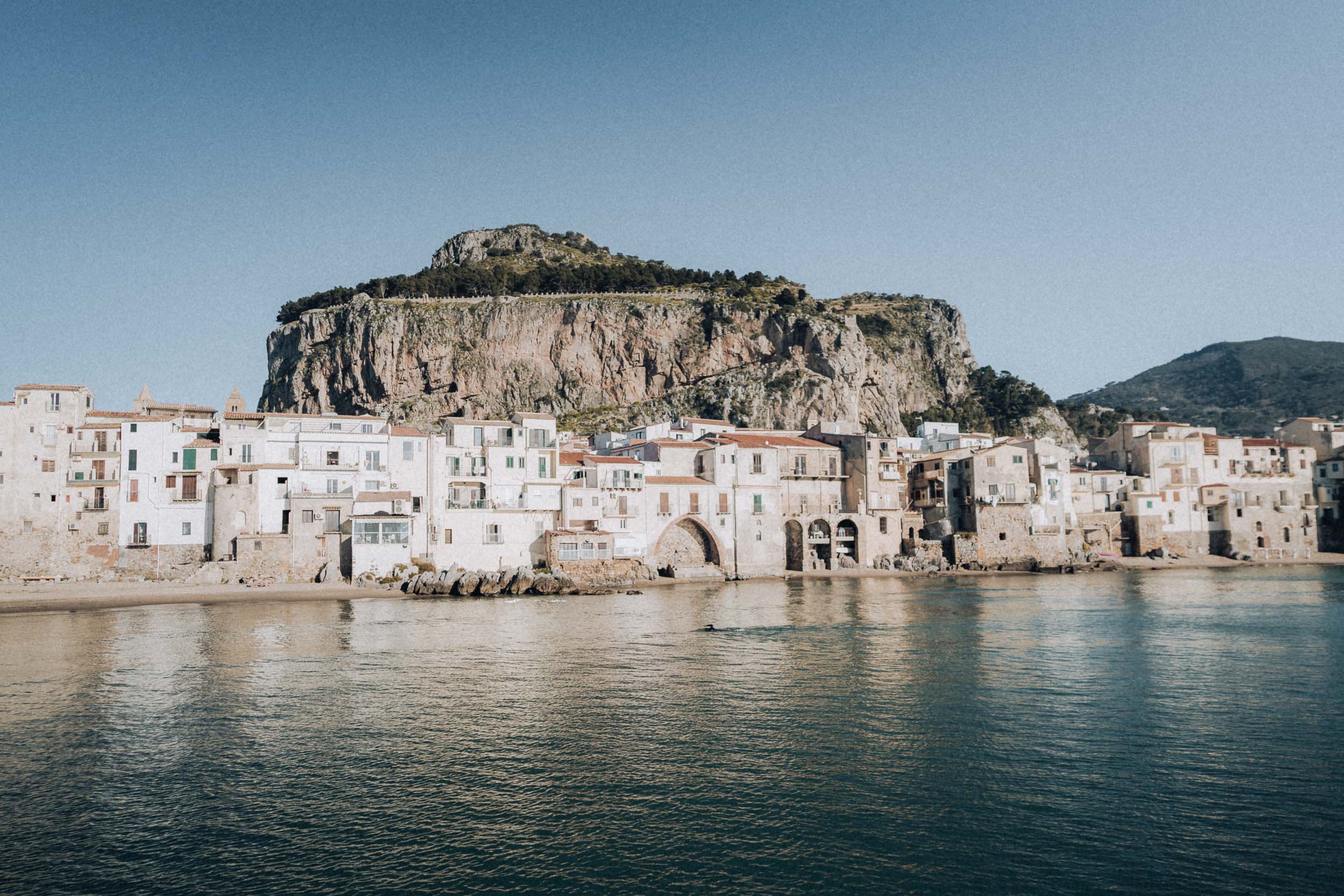 Views over Cefalu from the harbour