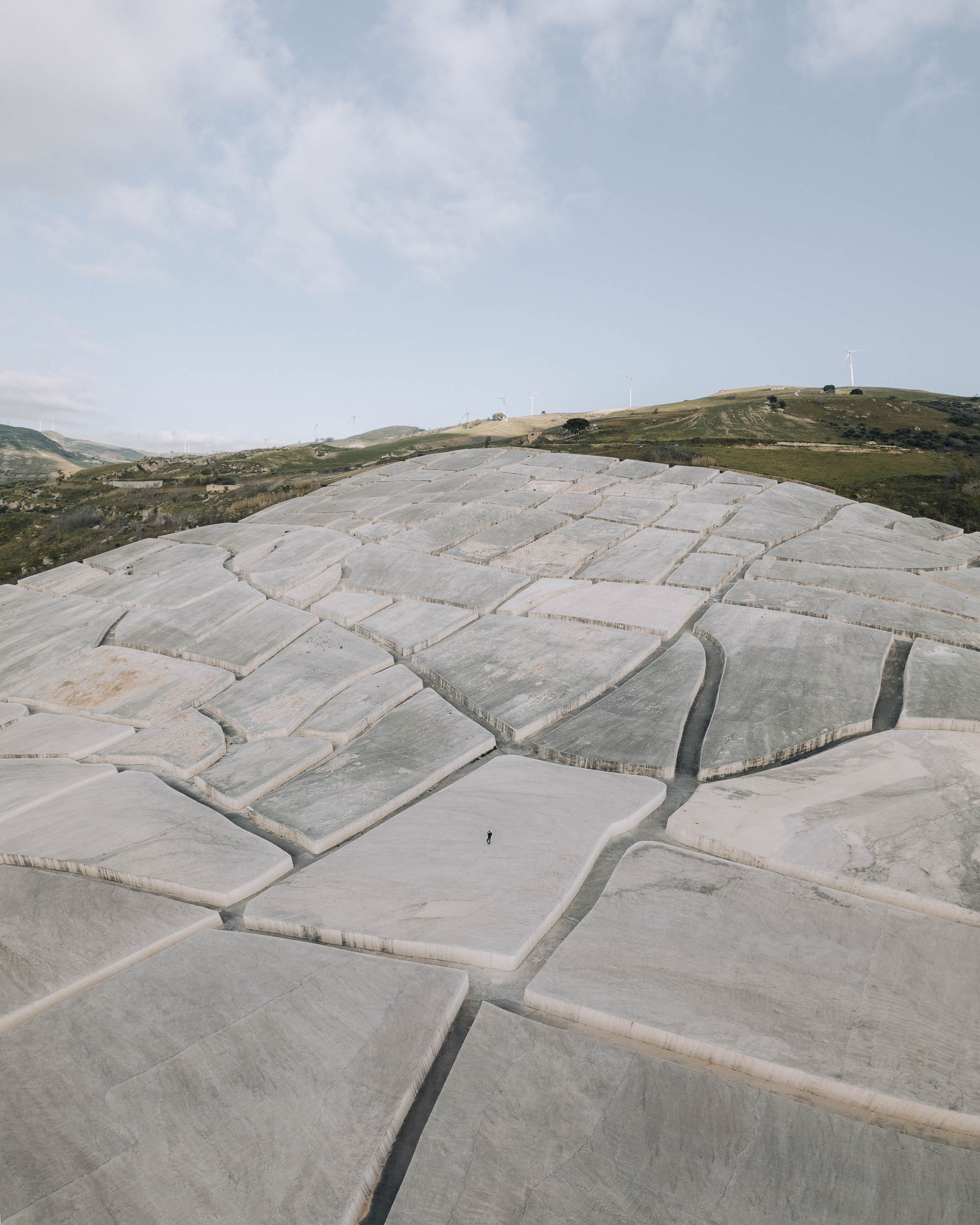 Cretto di Burri from the air