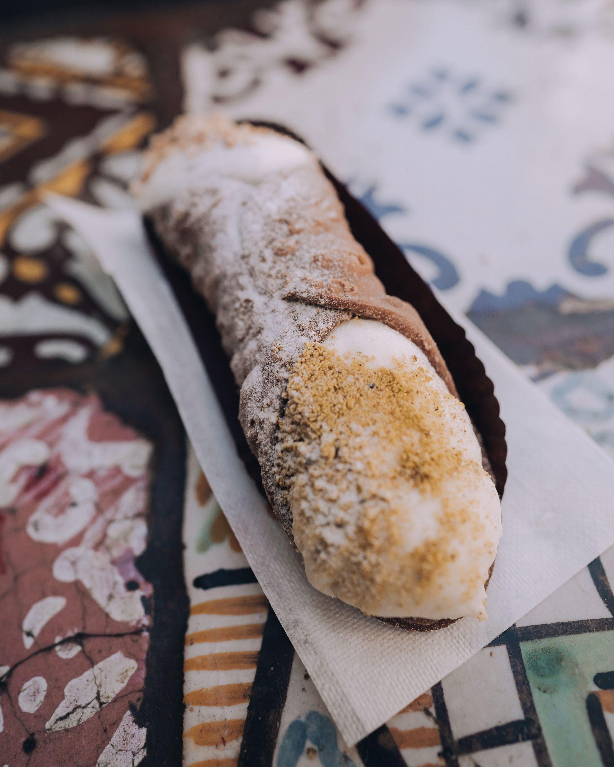 Trying a Cannoli in Palermo