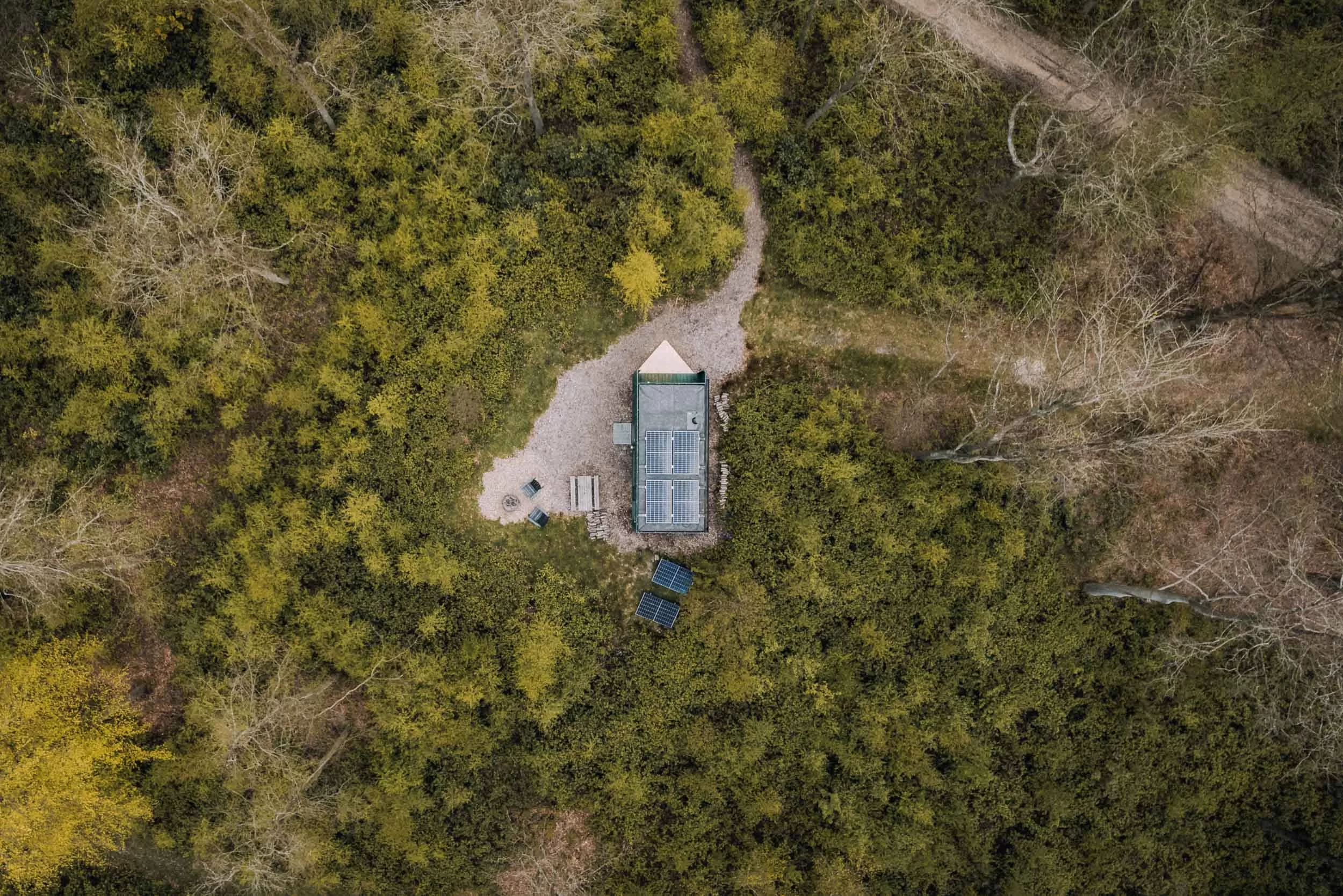 Top down of Unplugged cabin