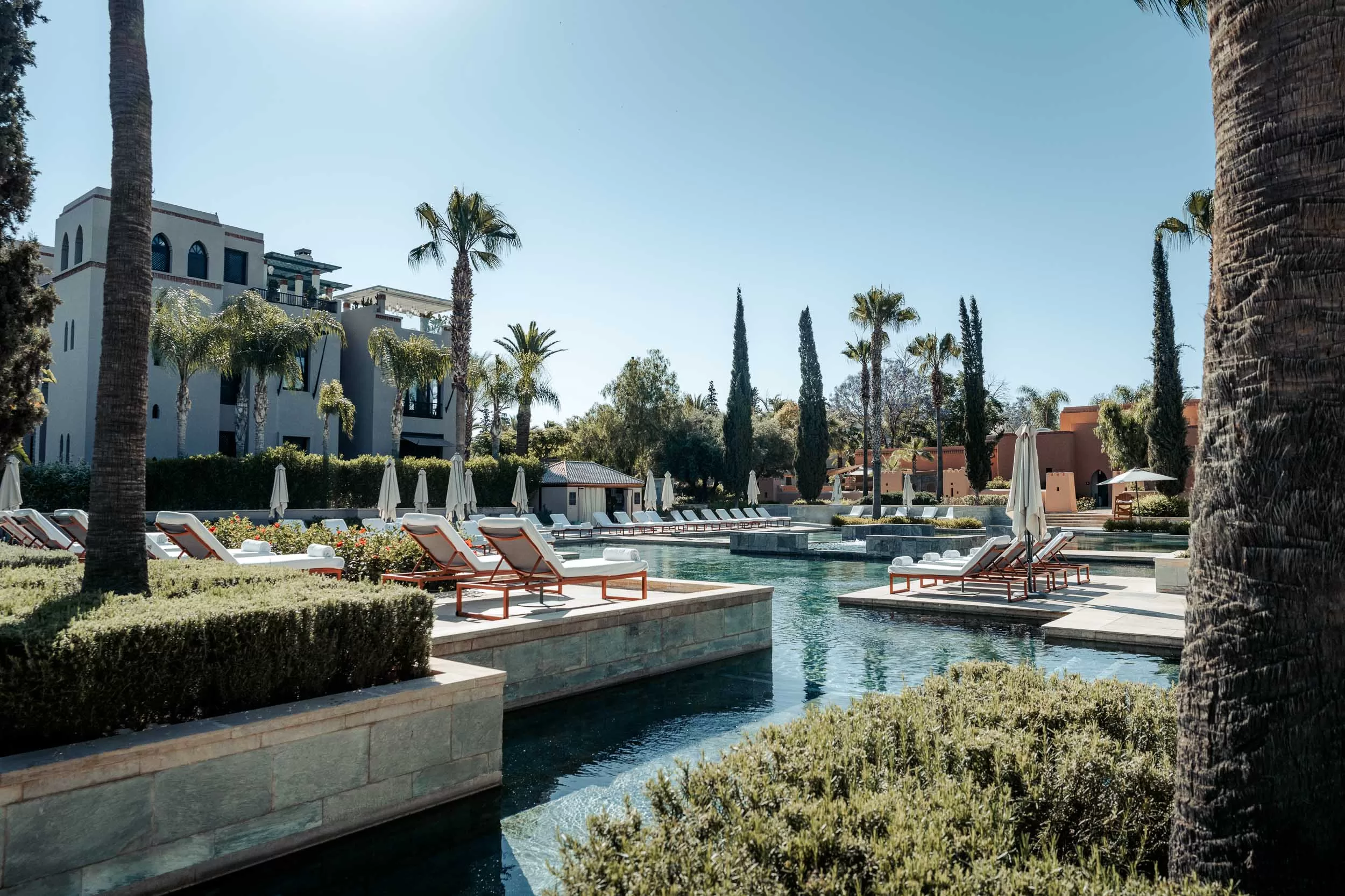 FourSeasons View of the family pool at a hotel